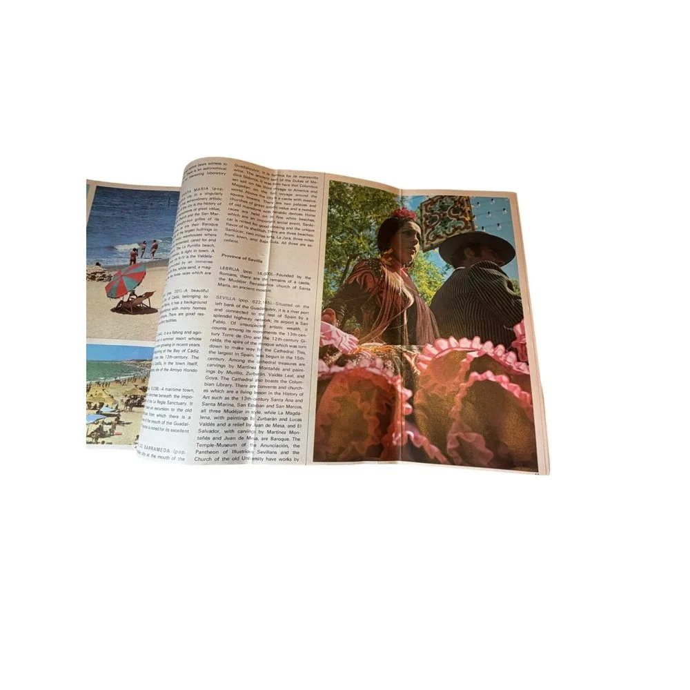 Vintage 1973 Spain Travel Brochure Costa del Sol‎ Costa de la Luz Tourism